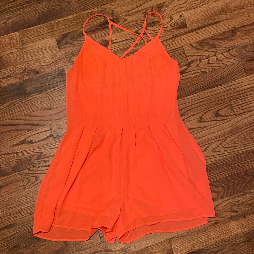 Neon Orange Romper